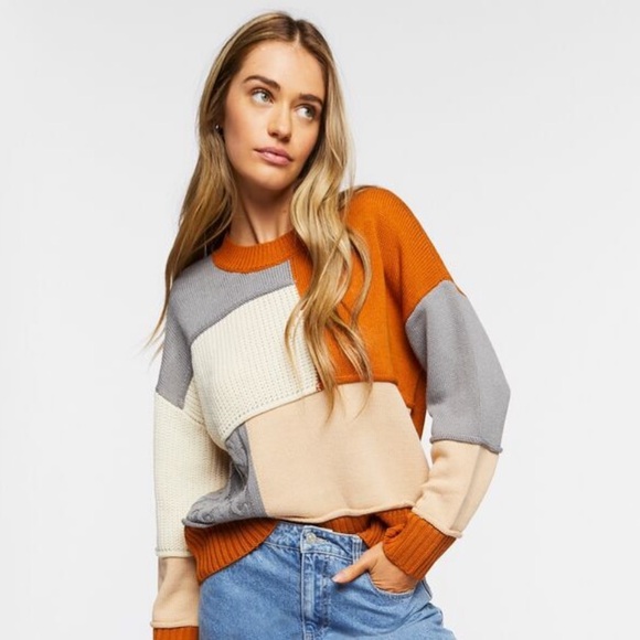 Forever 21 women’s color block sweater - Picture 1 of 4